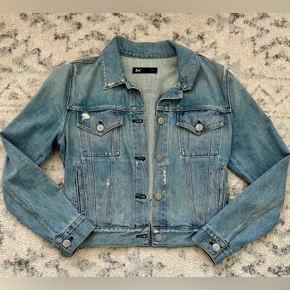 3x1 Distressed Denim Jean Jacket